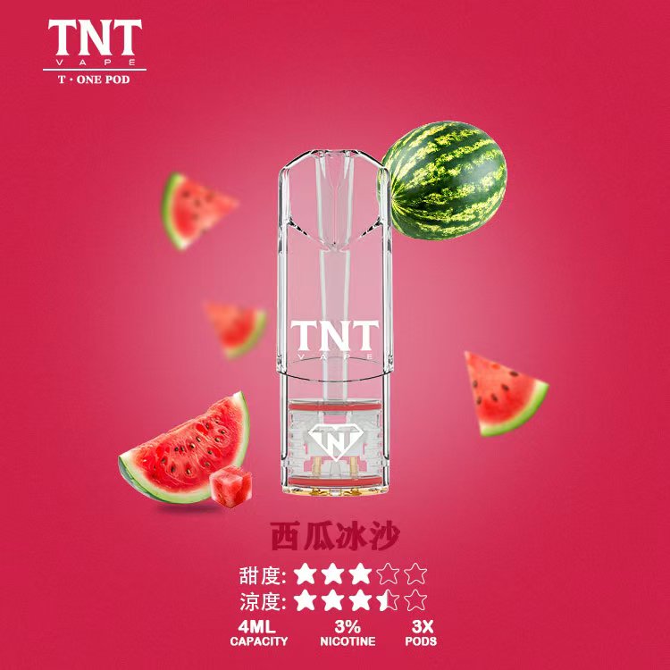 TNT煙彈西瓜冰沙口味包裝示意圖
